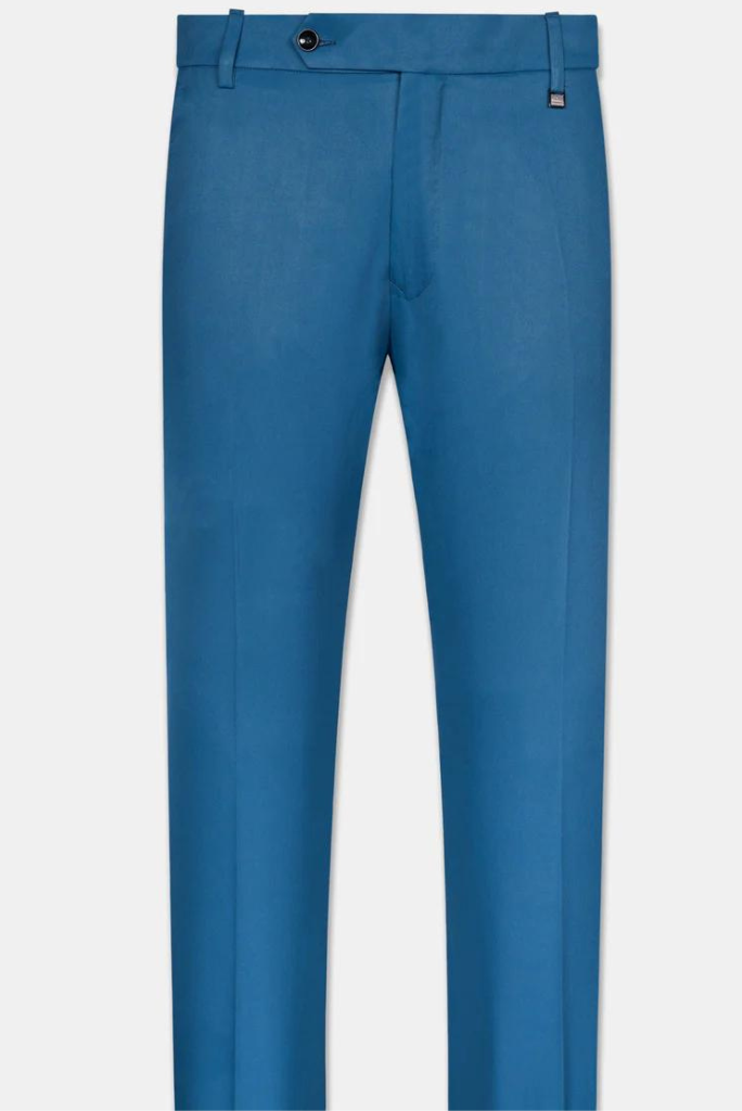 Sainly Men Formal Teal Blue Office Pant Trouser Elegant Pants Office Wear For Men Groomsmen
